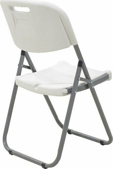 Edison Ess- und Küchenstühle Metallisch Klappbar Weiß 45x50x88cm