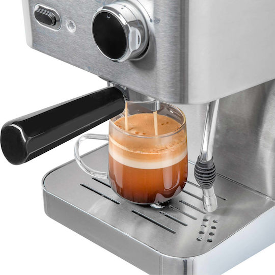 Sencor Μηχανή Espresso 1050W Πίεσης 15bar Ασημί SES 4010SS