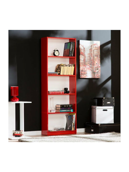 Βιβλιοθήκη Max Κόκκινο 58x23x170εκ.