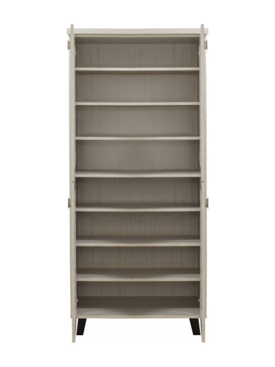 Mantam Wooden Shoe Organizer with 8 Shelves White 78x40x170.5cm