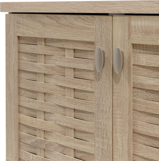 Holz Schuhschrank Mantam mit 4 Regalen Beige L78xW40xH92cm
