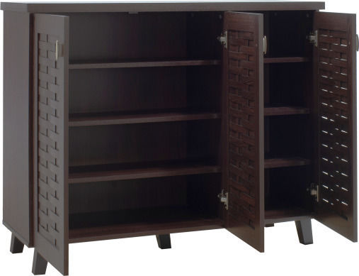 Mantam Wooden Shoe Organizer with 8 Shelves Brown 115.5x40x92cm