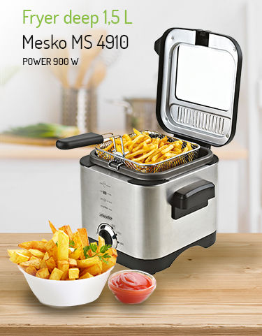 Mesko MS-4910 Φριτέζα 1.5lt Ασημί