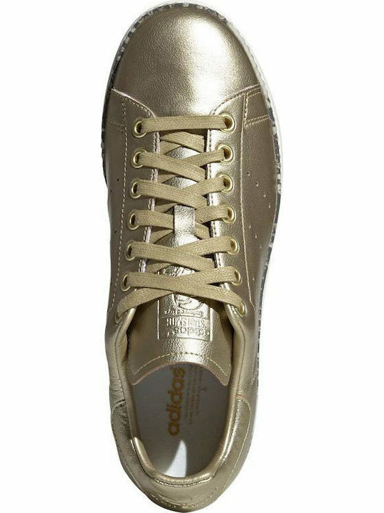 Adidas Stan Smith Γυναικεία Sneakers Gold Metallic / Off White