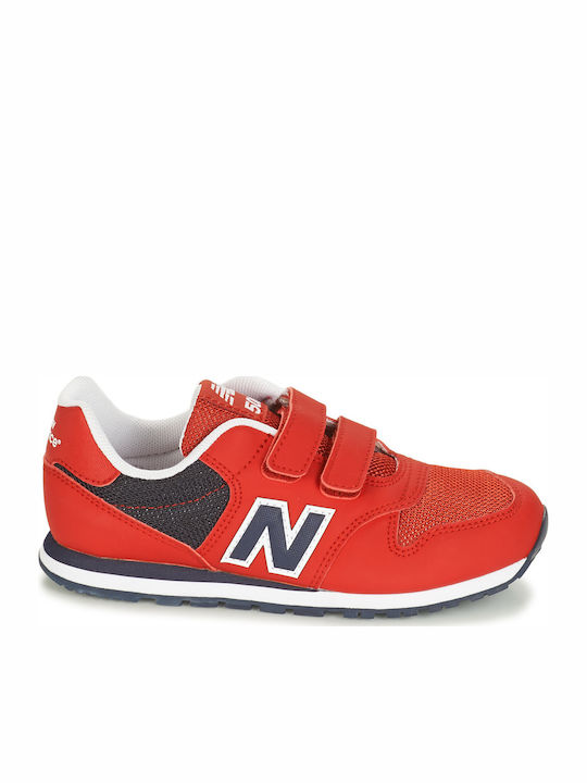 New Balance Kids Sneakers for Boys with Hoop & Loop Closure Red