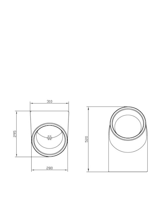 Sanitana Mar Urinal Unterer Siphon Weiß