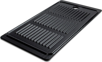 Somagic Baking Plate Double Sided with Cast Iron Flat & Grill Surface 23x43cm