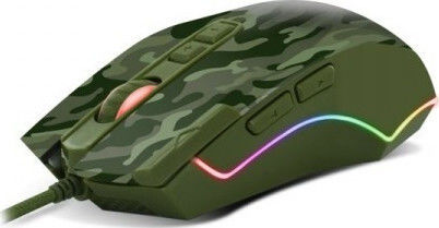 Spirit of Gamer M50 Army Edition RGB Gaming Ποντίκι 4000 DPI Πράσινο