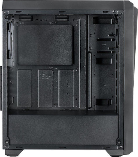 Inter-Tech S-3901 Impulse Gaming Middle Tower Carcasă PC cu Deschidere Laterală și Sistem Iluminare RGB Negru