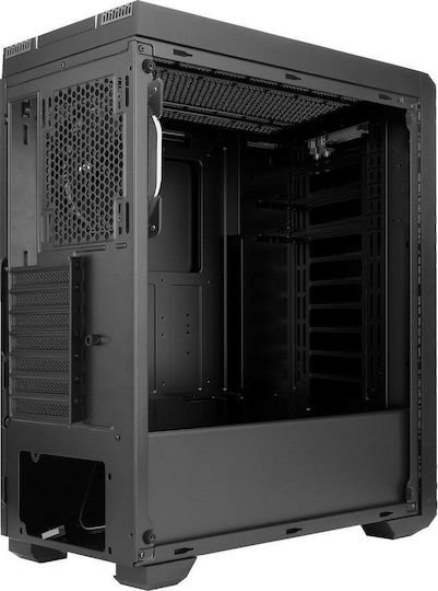 Inter-Tech S-3901 Impulse Gaming Middle Tower Carcasă PC cu Deschidere Laterală și Sistem Iluminare RGB Negru