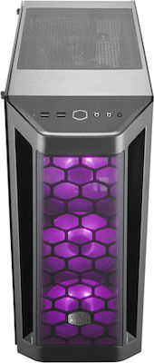 CoolerMaster MasterBox MB511 RGB Midi Tower Κουτί Υπολογιστή με Πλαϊνό Παράθυρο Μαύρο
