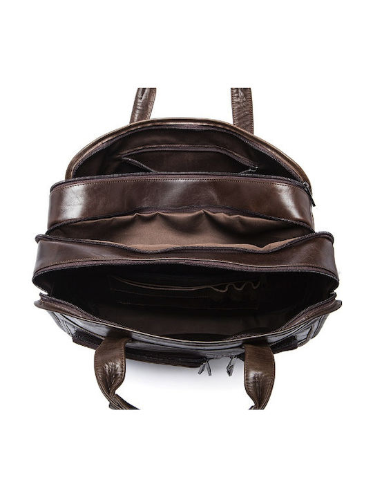 Leder Herrentasche Geldbörse Braun