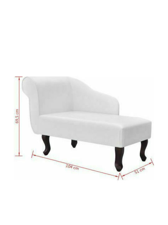 Recliner made of Synthetic Leather Alb L104xW51xH69.5buc