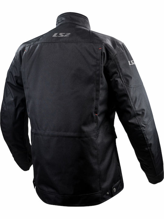 LS2 Bond Winter Herren Motorradjacke Wasserdicht Schwarz