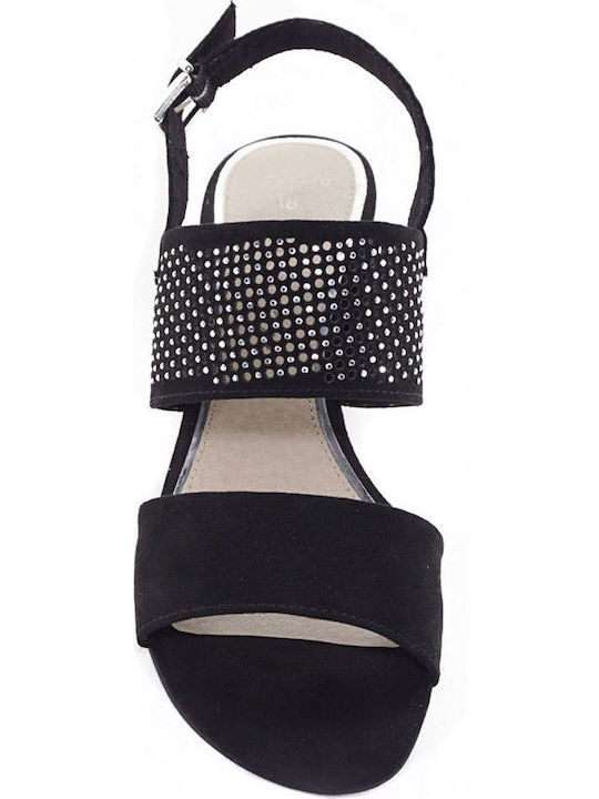 Suede Sandalen Schwarz