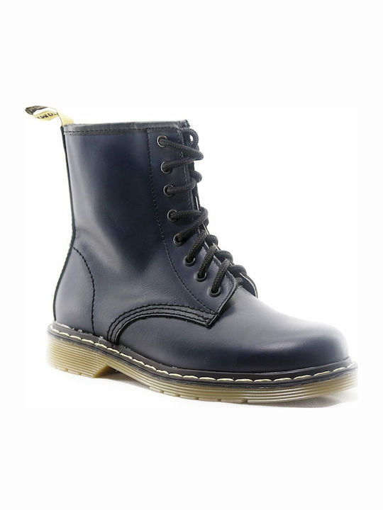 Commanchero Original Leather Women's Ankle Boots Navy Blue