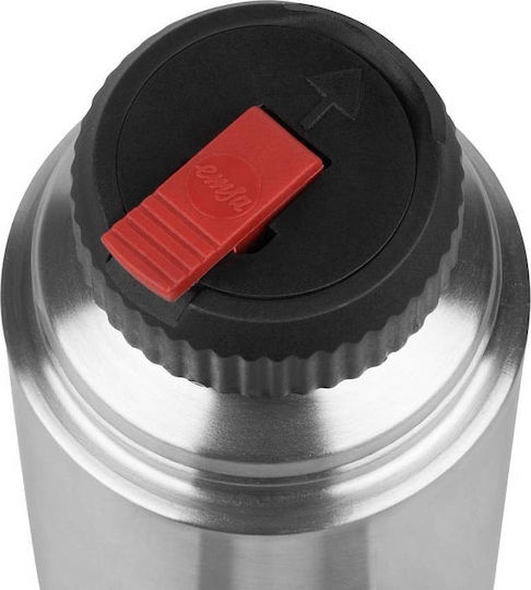 Emsa Flask Safe Loc Closure Glass Thermos Stainless Steel 700ml Silver with Cap-Cup