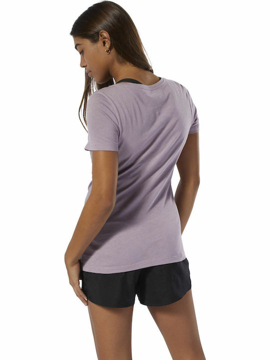 Reebok Scoop Neck Tee Women's Athletic T-shirt Purple