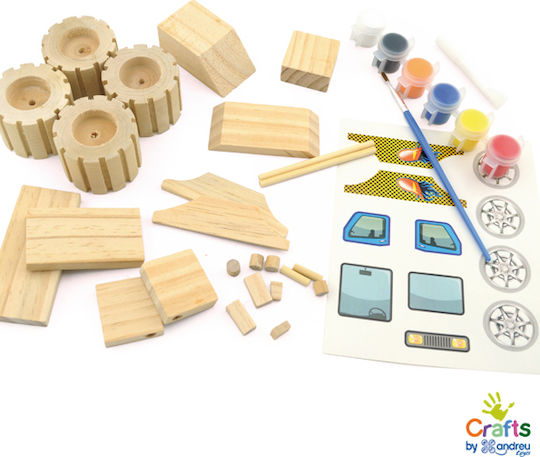 Andreu Toys Construction & Building Toys Wooden Monster Truck for Children Aged 6+
