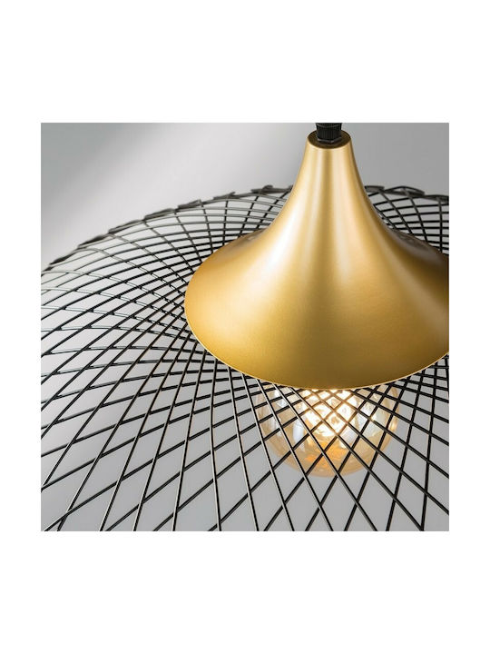 Fischer Honsel Pendant Light Single-Light Bell for Socket E27 Gold