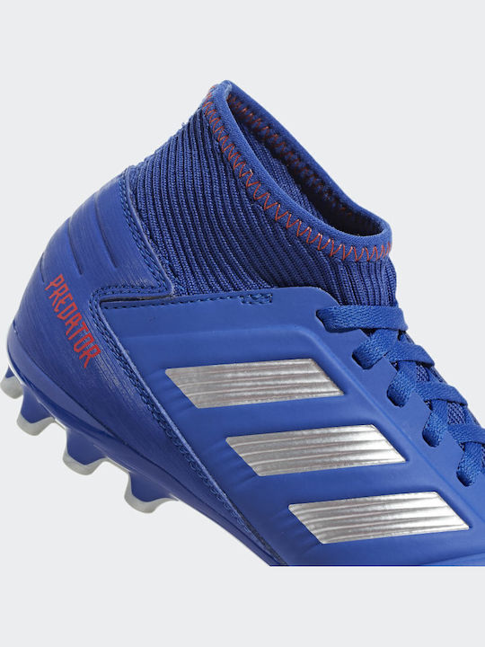 Predator 19.3 Artificial Grass Boots Kids Molded Soccer Shoes with Sock Blue