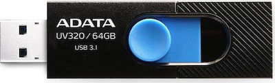 Adata DashDrive UV320 64ГБ USB 3.2 Стик Черно