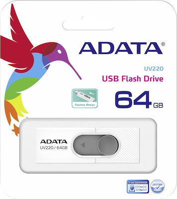 Adata UV220 64GB USB 2.0 Stick Λευκό