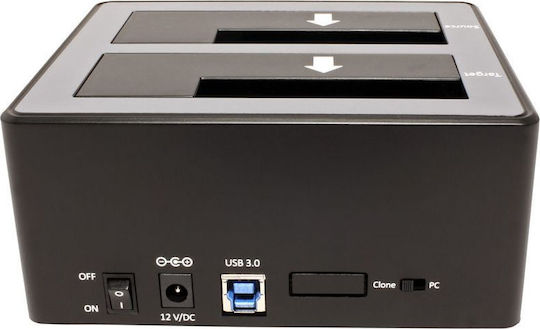 Roline Docking Station for 2 Hard Drives SATA 2.5" / 3.5" with Connection USB 2.0 / USB 3.0 (16.01.4122-5)