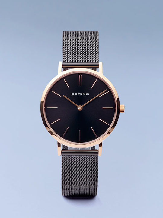 Bering Time Classic Women's Watch with Black Metal Bracelet