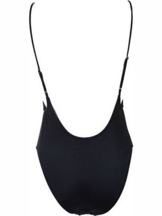 BP4014 One Piece Swimsuit Black Shiny