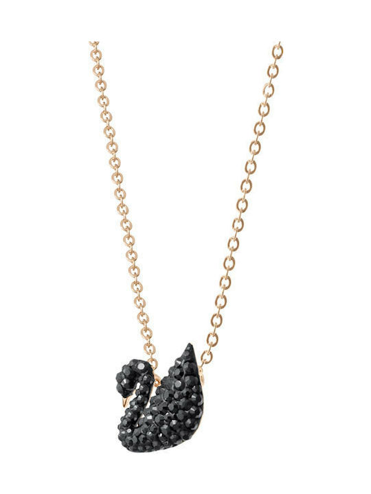 Swarovski Iconic Swan Necklace Swan Gold Plated