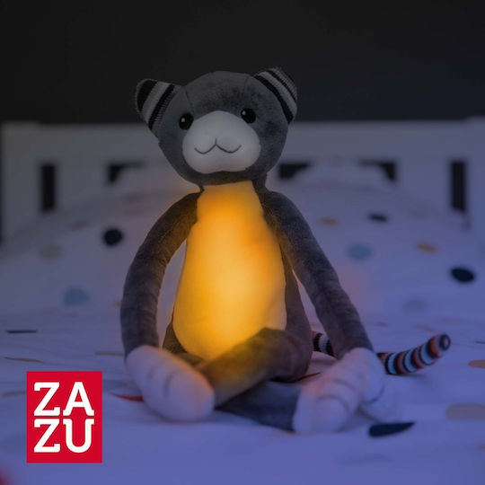 Zazu Sleep Toy Kitty Katie made of Fabric with White Noise and Light for 0++ Months