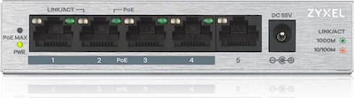 Zyxel GS1005HP Unmanaged L2 PoE+ Switch με 5 Θύρες Gigabit (1Gbps) Ethernet