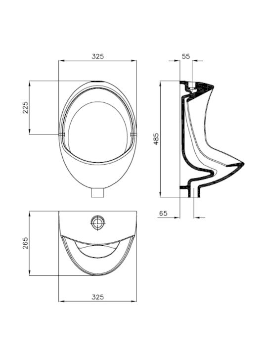 Sanitana Pik Urinal Weiß