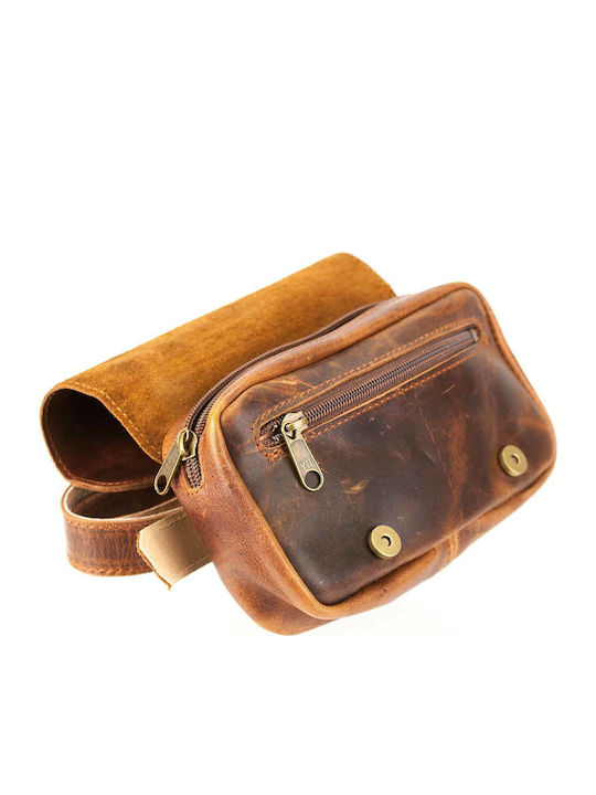 Kouros 720K Men's Leather Waist Bag Tabac Brown