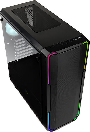 BitFenix Enso Mesh RGB Gaming Midi Tower Κουτί Υπολογιστή με Πλαϊνό Παράθυρο Μαύρο