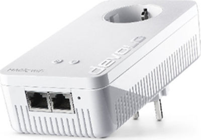 Devolo Magic 1 WiFi 2-1 Powerline Διπλού Kit για Ασύρματη Σύνδεση Wi‑Fi 5 με Passthrough Πρίζα και 2 Θύρες Ethernet