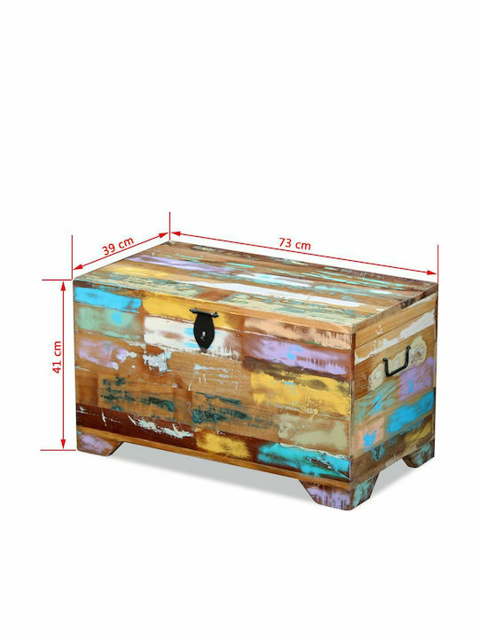 vidaXL Dekorative Truhe Hölzernes Mehrfarbig 73x39x41cm