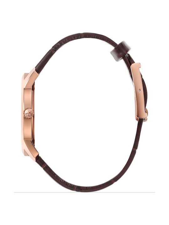 Calvin Klein City Watch Battery with Brown Leather Strap