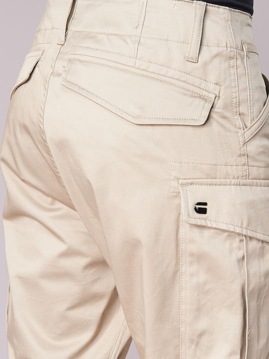 Rovic Zip Relaxed Ανδρική Βερμούδα Cargo Μπεζ