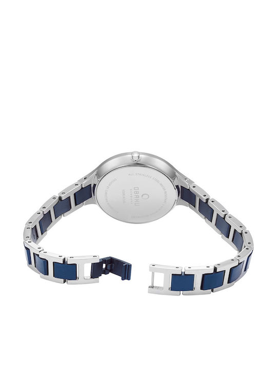 Obaku Iris Damen Uhr mit Silber Metallarmband