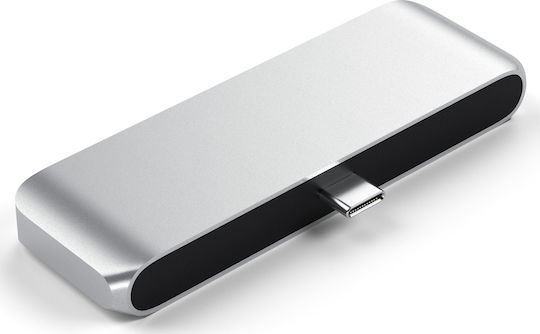 Satechi USB-C Docking Station με HDMI 4K PD Ασημί (ST-TCMPHS)