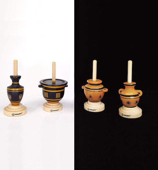 Svoora Ξύλινη Σβούρα Spinning Ancient Greek Vases για 5+ Ετών
