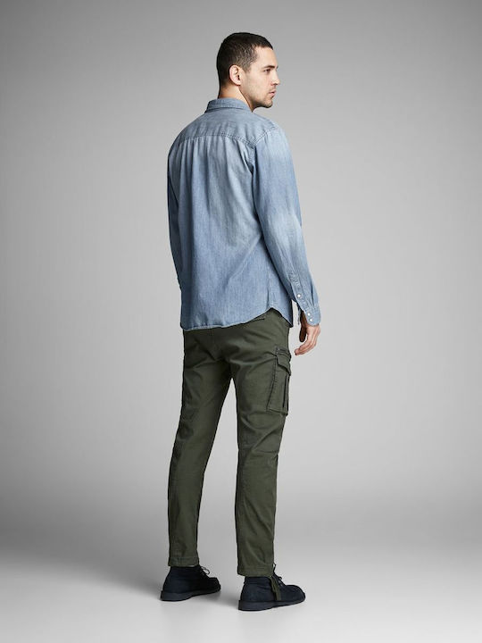 Long-sleeved Denim Shirt Medium Blue Denim