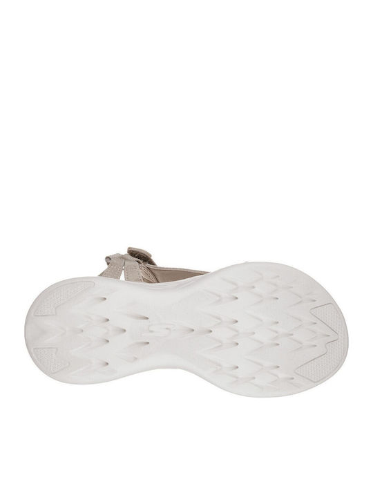 On the Go 600 Flache Sandalen für Damen Sportlich in Beige Farbe