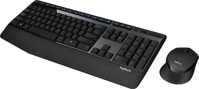 Logitech Combo MK345 Ασύρματο Σετ Πληκτρολόγιο & Ποντίκι Αγγλικό US