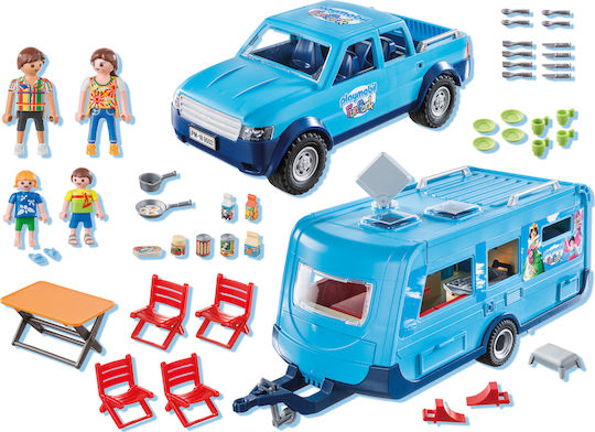 Playmobil Family Fun Pickup with Caravan για 4 ετών