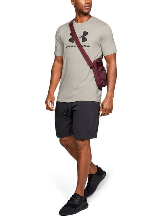 Under Armour Sportstyle Logo Ανδρικό T-shirt Κοντομάνικο Καφέ