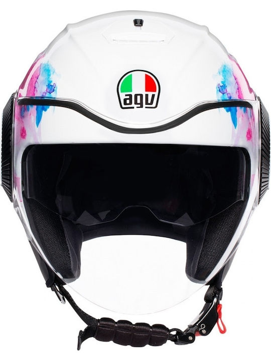 AGV Orbyt Mayfair White/Purple Motorradhelm Jet 1280gr KR01518