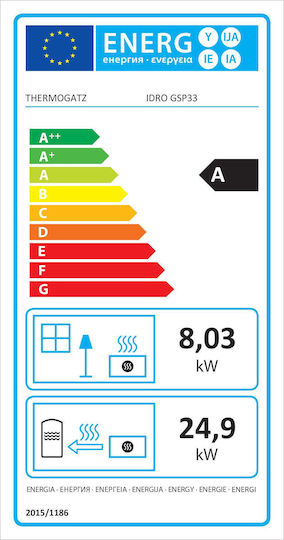 Thermogatz 33 GSP Idro 02.300.026 Σόμπα Pellet Καλοριφέρ 32.93kW Μπεζ